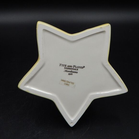 Fitz and Floyd Moonbeams Christmas Angel Taper Candle Holder Candlestick Ceramic - Picture 8 of 12